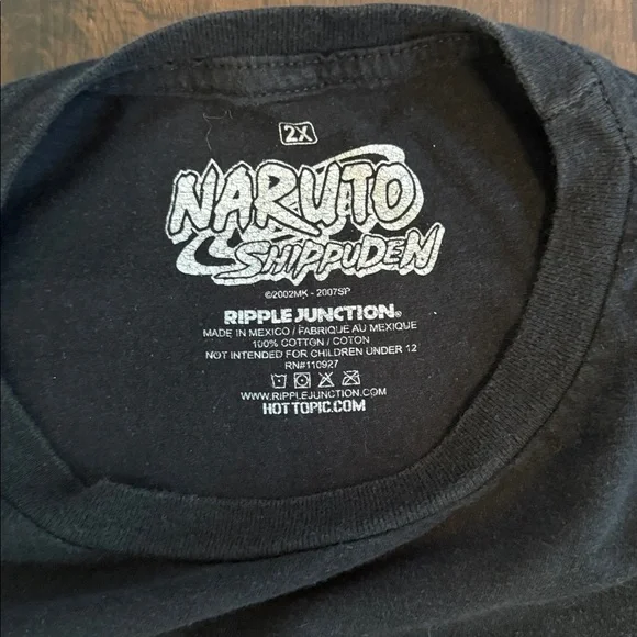 NARUTO SHIPPUDEN SIX PATHS SAGE MODE DOUBLE SIDED FIRE ICE GRAPHIC TEE - Picture 5 of 8